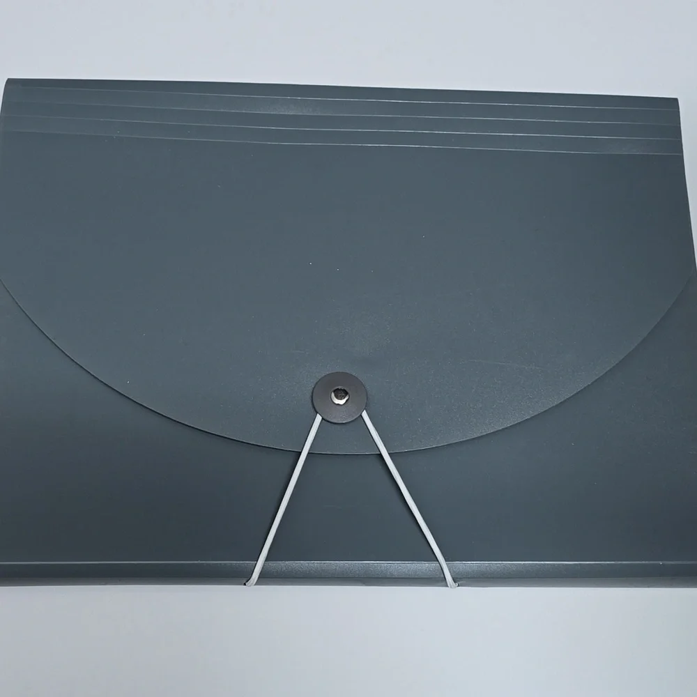 Gray 5 Pocket Accordian File Folder